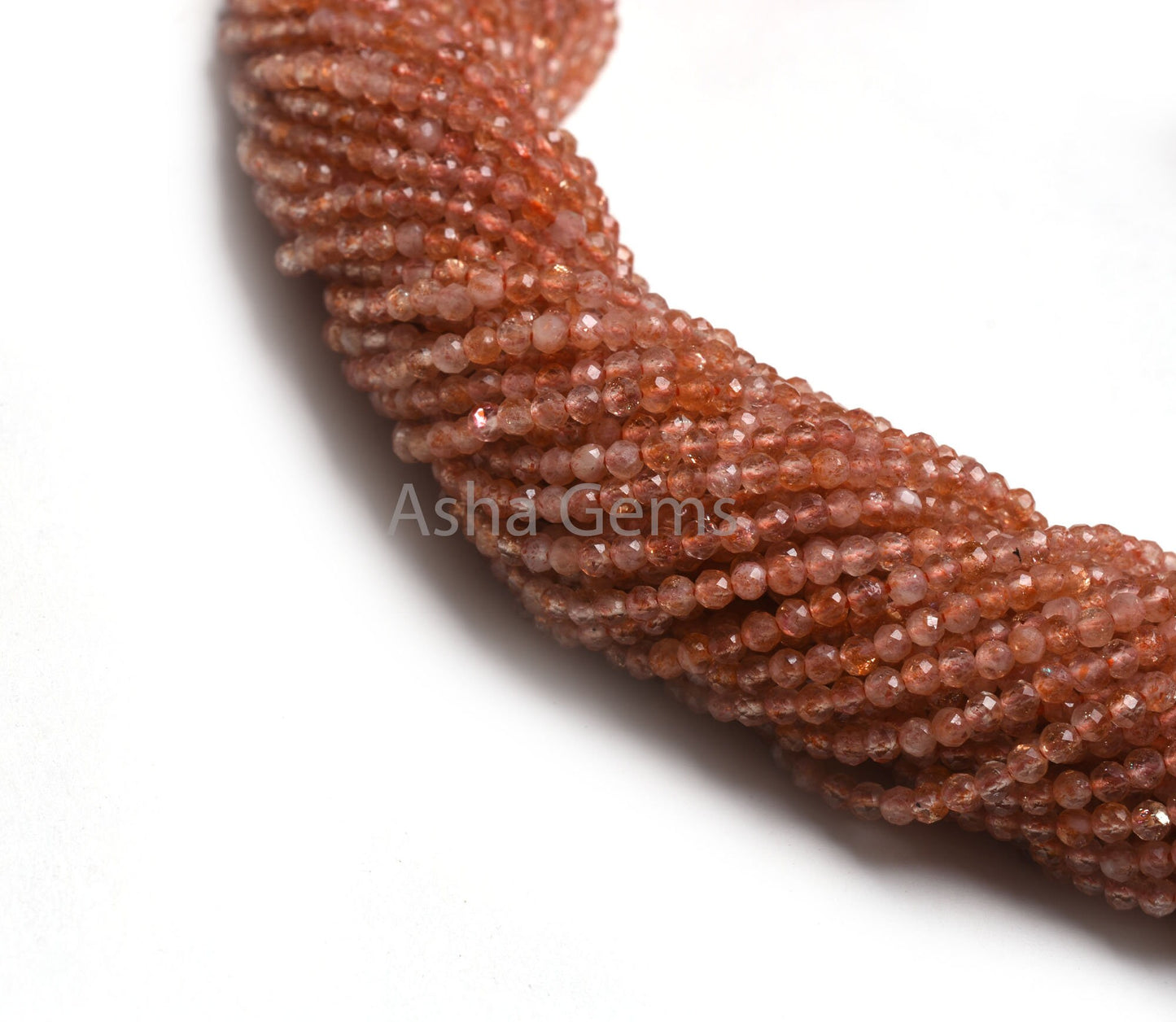 2.5 mm Genuine Sunstone Micro Cut Faceted Rondelle Beads,13"Natural Orange Sunstone Machine Cut Gemstone Bead AAA Sunstone Bead Jewelry SALE
