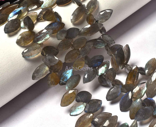 Natural Flash labradorite Faceted Marquise Shape Beads,Multi Fire Black Rainbow Gemstone Beads, Labradorite marquise Briolette Beads Jewelry