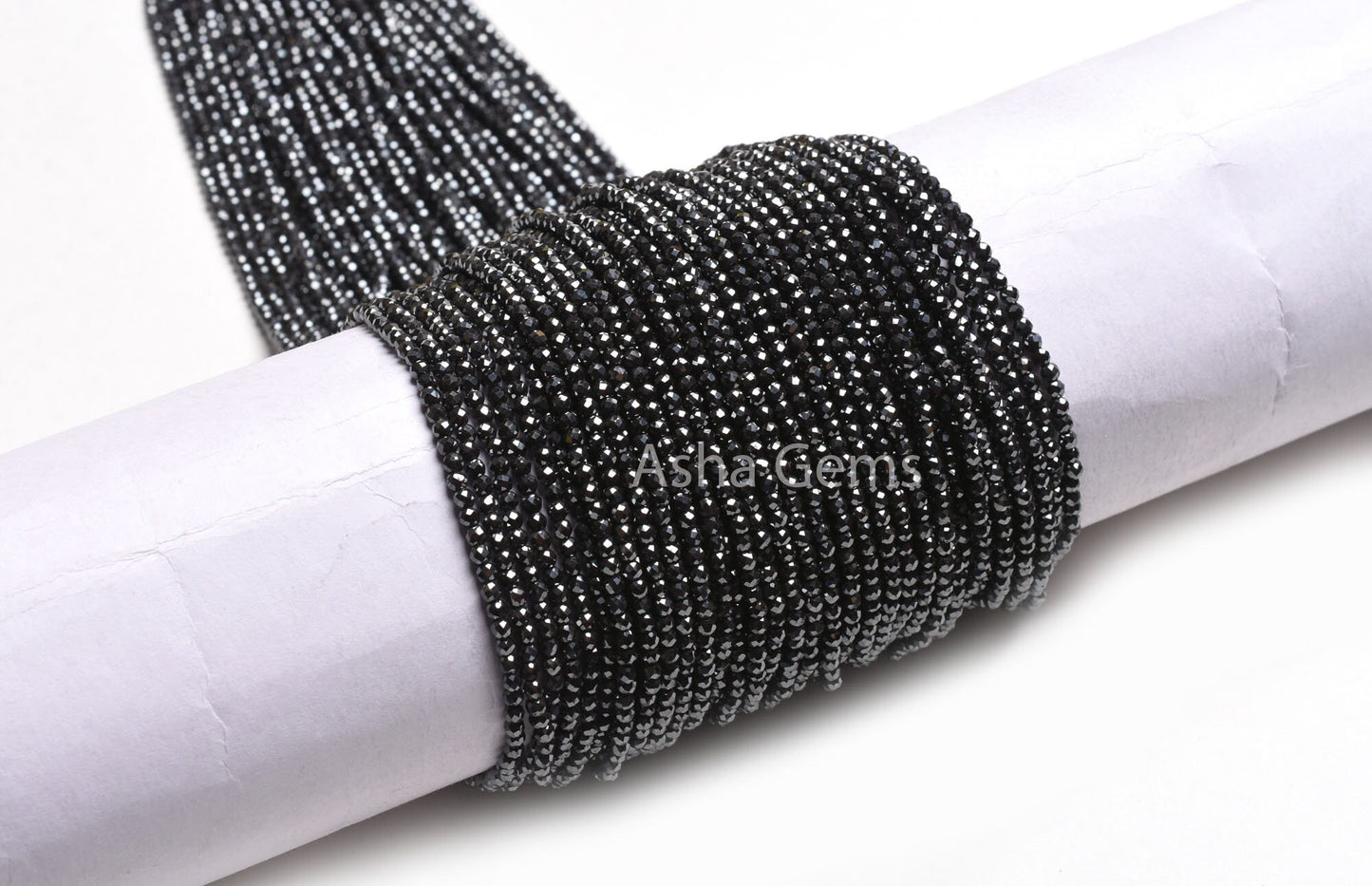 Beautiful Gunmetal Micro Cut Beads,13 Inch Strand,2.5 mm Natural Hematite Faceted Rondelle Gemstone Beads Jewelry Making Craft,Hematite Bead
