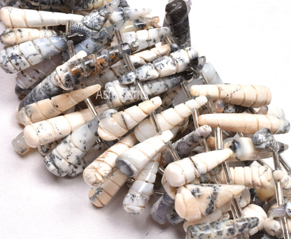 Natural Dendrite Opal Fancy carving Beads, Dendrite Opal Carve Teardrop Beads, Opal Cared Long Drops Beads, Dendritic Opal carve Beads SALE
