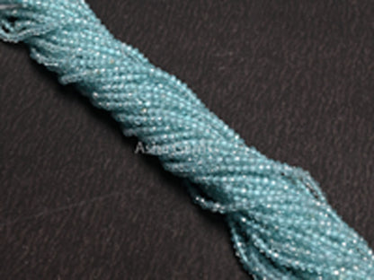 AAA Blue Apatite Micro Cut Rondelle Gemstone Beads,1.8 mm Natural Sky Blue Apatite Bead, Apatite Tiny Machine Cut Faceted Bead Jewelry Craft
