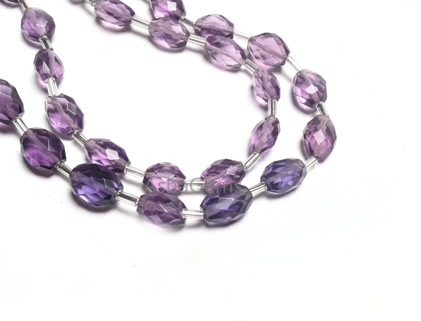 Beautiful Amethyst Color Hydro Faceted Oval Shape Beads,10" Purple Hydro Checker Cut Oval Briolette Straight Drill Beads Jewelry Crafts SALE