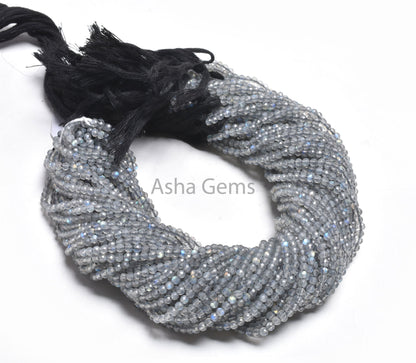 Natural Flash Labradorite Machine Cut Rondelle Beads,3.2 mm labradorite Micro Cut faceted Gemstone Beads,AAA Blue Fire Labradorite Bead SALE