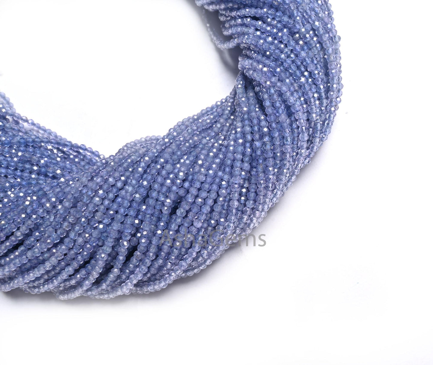 AAA Tanzanite Machine Cut Faceted Rondelle Beads, Blue Tanzanite Beads,2.2mm Top Quality Tanzanite Micro Cut Gemstone Tiny Bead Jewelry SALE