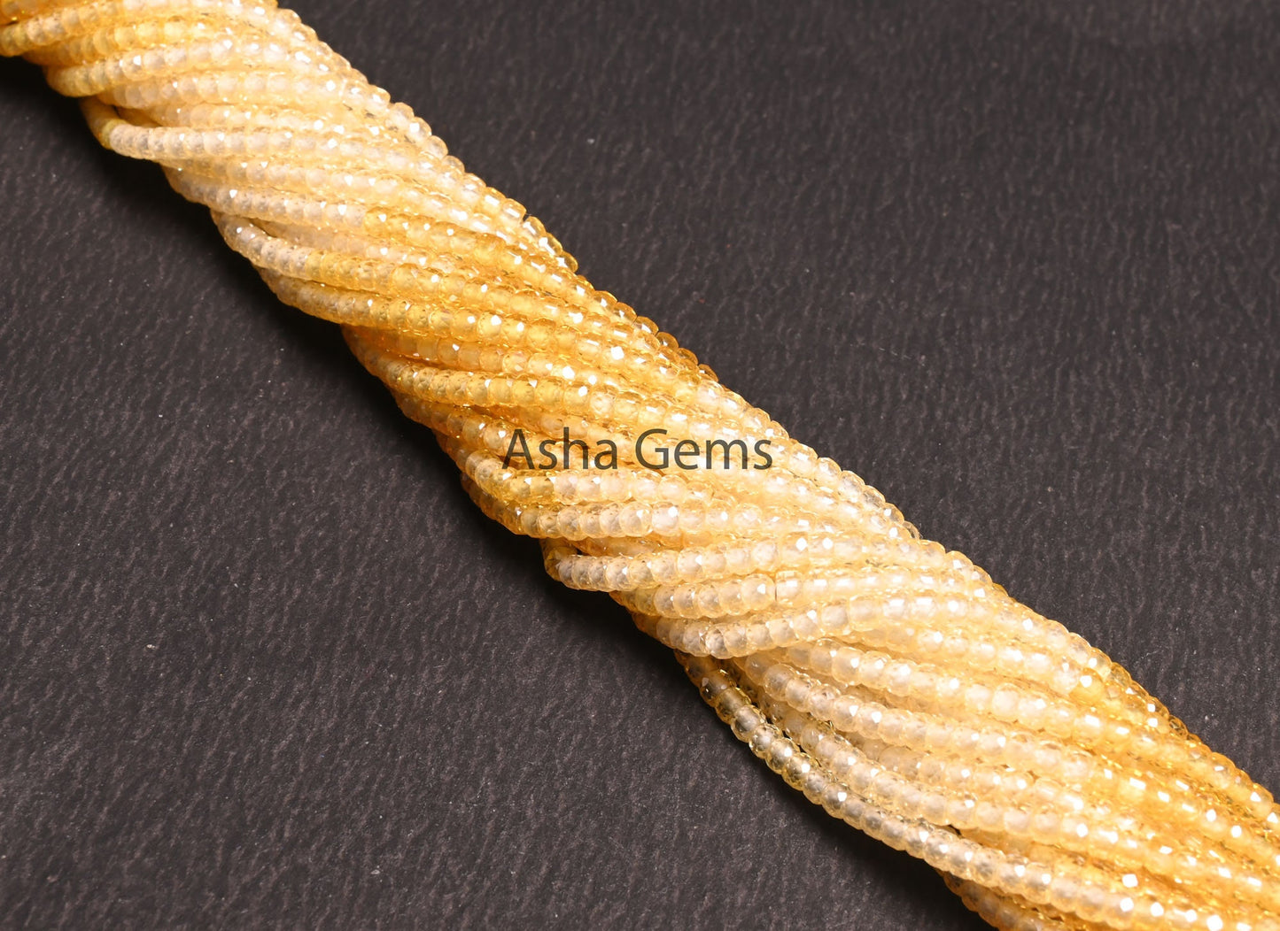 Beautiful Yellow Shaded Zircon Faceted Beads, Cubic Zircon beads,3mm Zircon Micro Machine Cut Rondelle Gemstone Beads Jewelry Craft Necklace