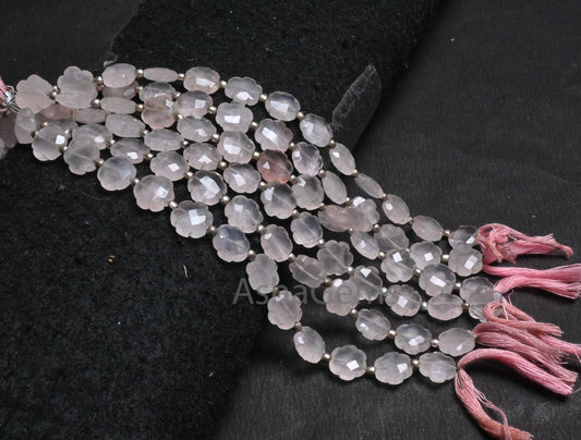 Beautiful Pink Rose Quartz fancy Daisy Flower Shape Carving Beads, Fine Natural Rose Quartz faceted Carve Flower Gemstone Beads Jewelry SALE