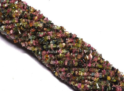 Natural Multi Tourmaline Uncut Chips Beads,34" Strand Disco Tourmaline Smooth Raw Rough Bead Fine Quality Tourmaline Bead Jewelry Craft SALE
