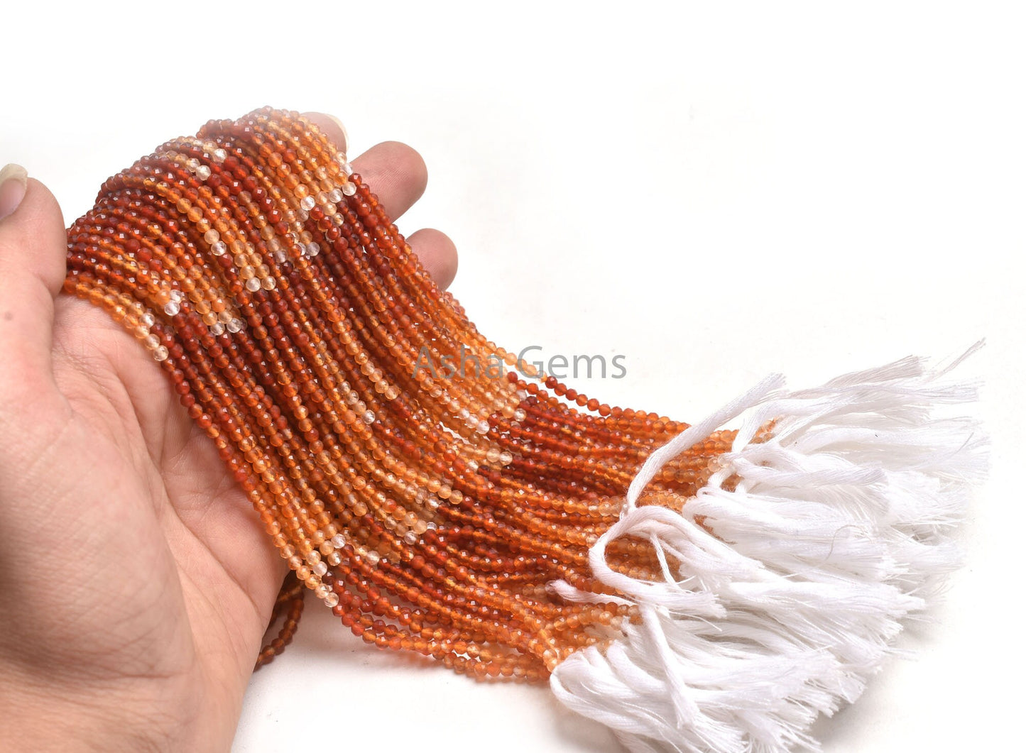 3 mm Beautiful Carnelian Micro Cut Round Faceted Gemstone Beads Fine Quality Shaded Orange Red Carnelian Machine Cut Bead Carnelian Jewelry