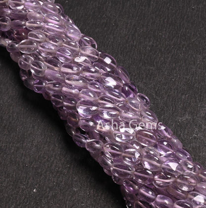 Fine Quality Pink Amethyst Smooth Oval Shape Gemstone Beads,13" Strand Shaded Pink Amethyst Handmade Oval Straight Beads Jewelry Crafts SALE