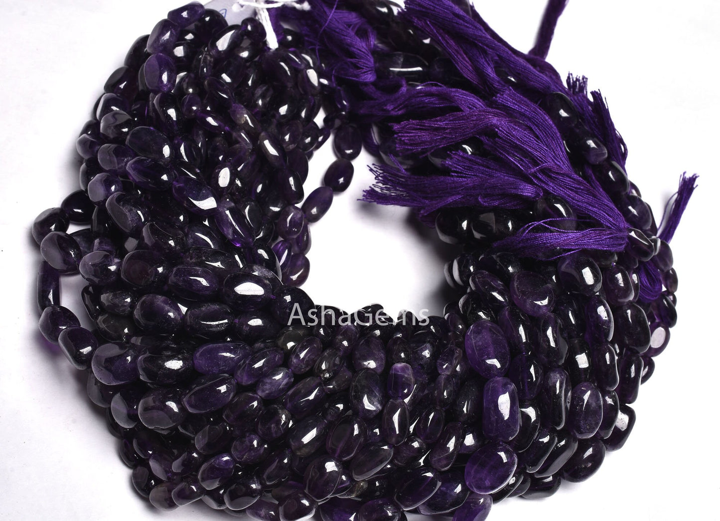 Beautiful African Amethyst Plain Uneven Oval Gemstone Beads,13"Strand Purple Amethyst Smooth Oval Shape Beads, Amethyst Handmade beads Craft