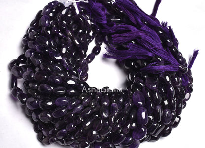 Beautiful African Amethyst Plain Uneven Oval Gemstone Beads,13"Strand Purple Amethyst Smooth Oval Shape Beads, Amethyst Handmade beads Craft