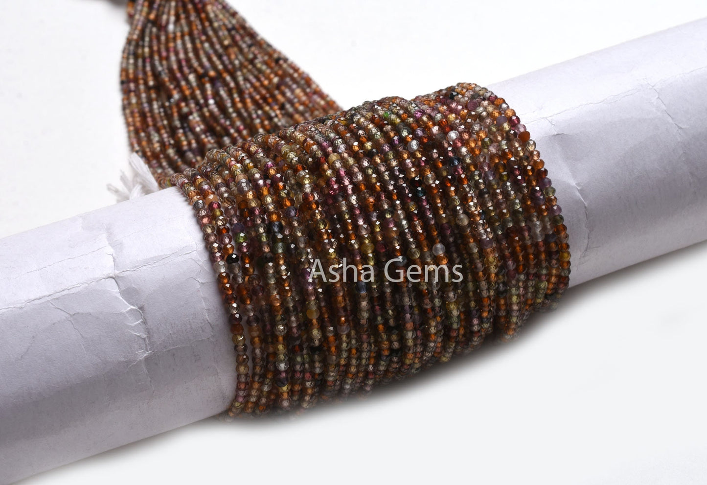 2.75 mm Tundra Sapphire Faceted Micro Cut Beads,13"Strand Real Multi sapphire Machine Cut Rondelle Gemstone Bead, Multi Disco sapphire Beads