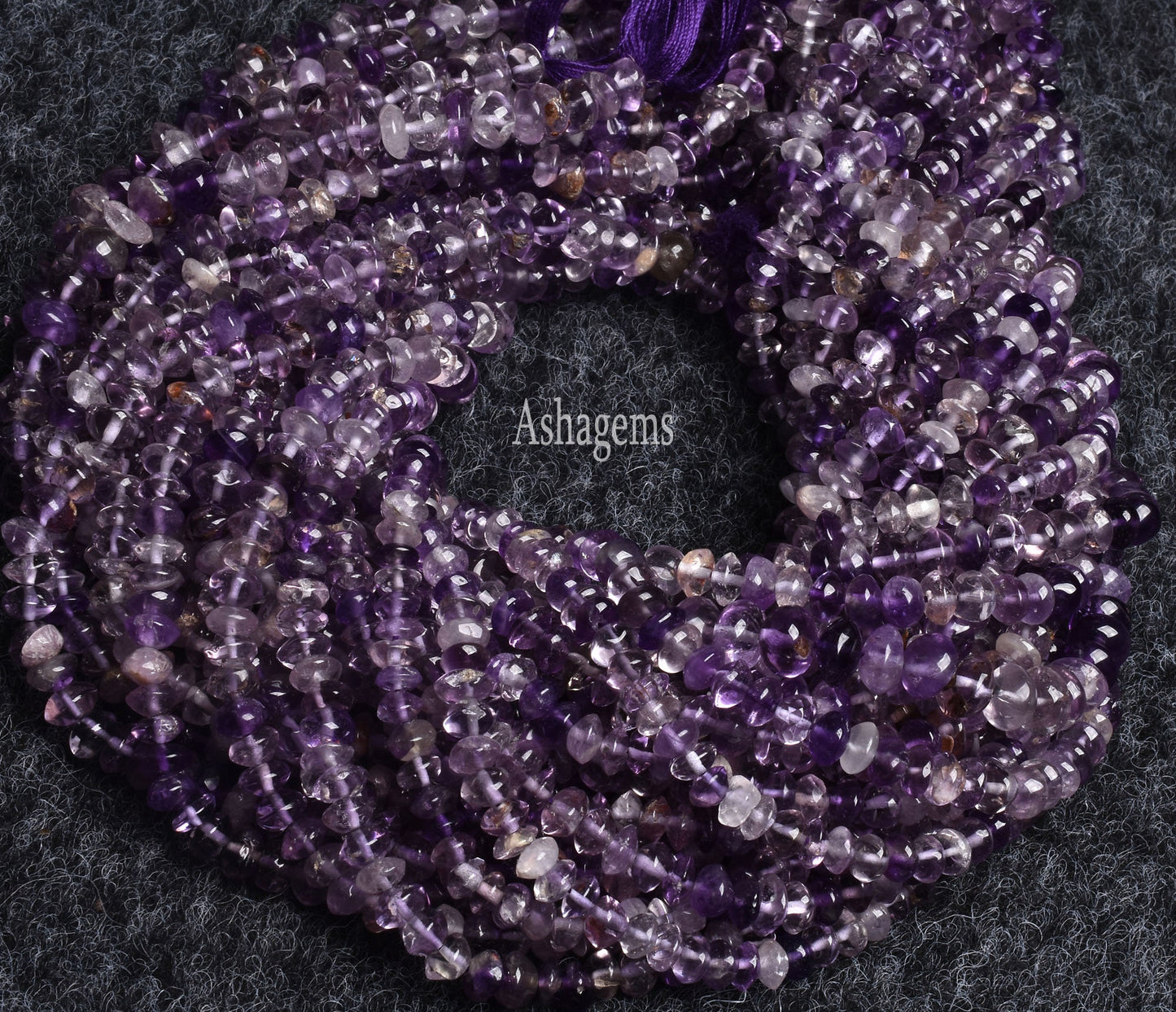 Shaded Purple Amethyst Smooth Button Shape Beads,13" Strand Amethyst Beads Gemstone Button Shape Handmade Beads, Amethyst Beads For Jewelry