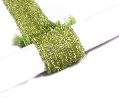 Fine Green Peridot Smooth Button Shape Handmade Gemstone Beads,4.5 mm Natural Peridot Button Center drill Beads, Peridot Bead Jewelry Crafts