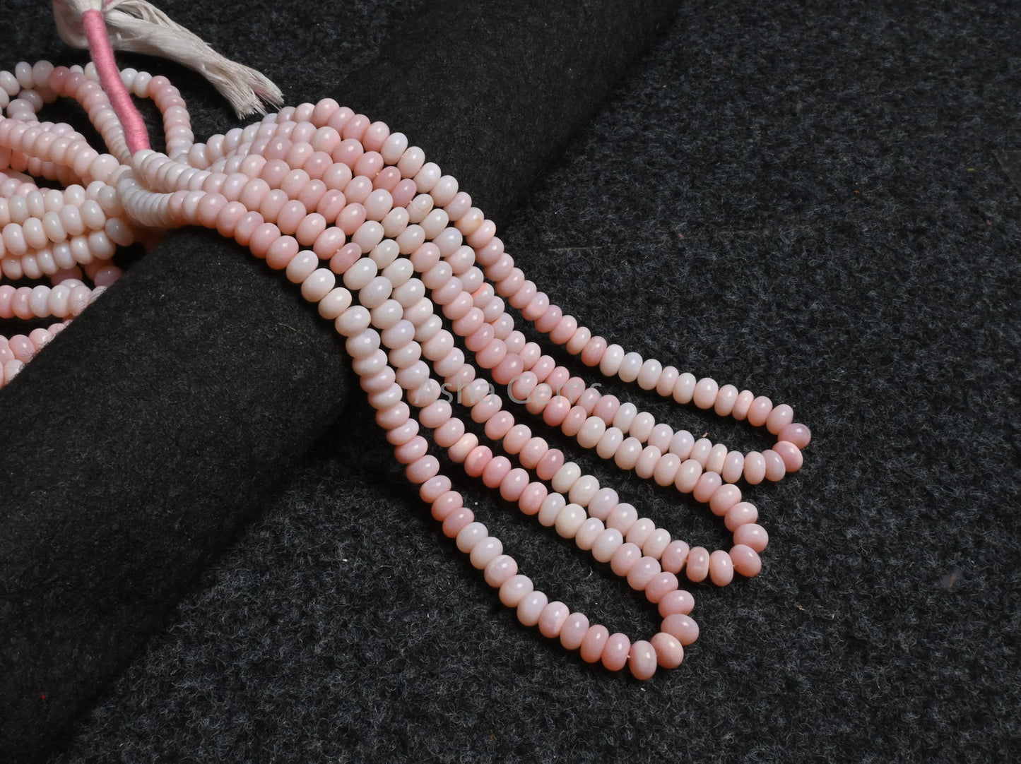Beautiful Pink Opal Smooth Rondelle Gemstone Beads, Fine Quality Shaded Pink Opal Handmade Roundelle Beads, Opal Bead Jewelry Necklace Craft