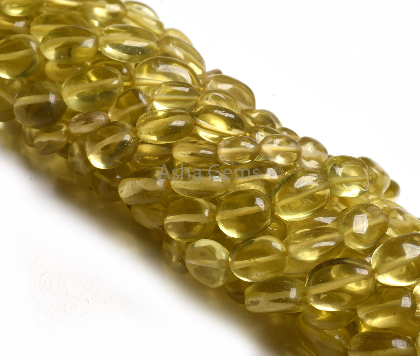 AAA Quality Lemon Quartz Smooth Oval Handmade Beads,15"Strand Natural Yellow Lemon Quartz Beads, Lemon Plain Oval Gemstone Bead Jewelry SALE