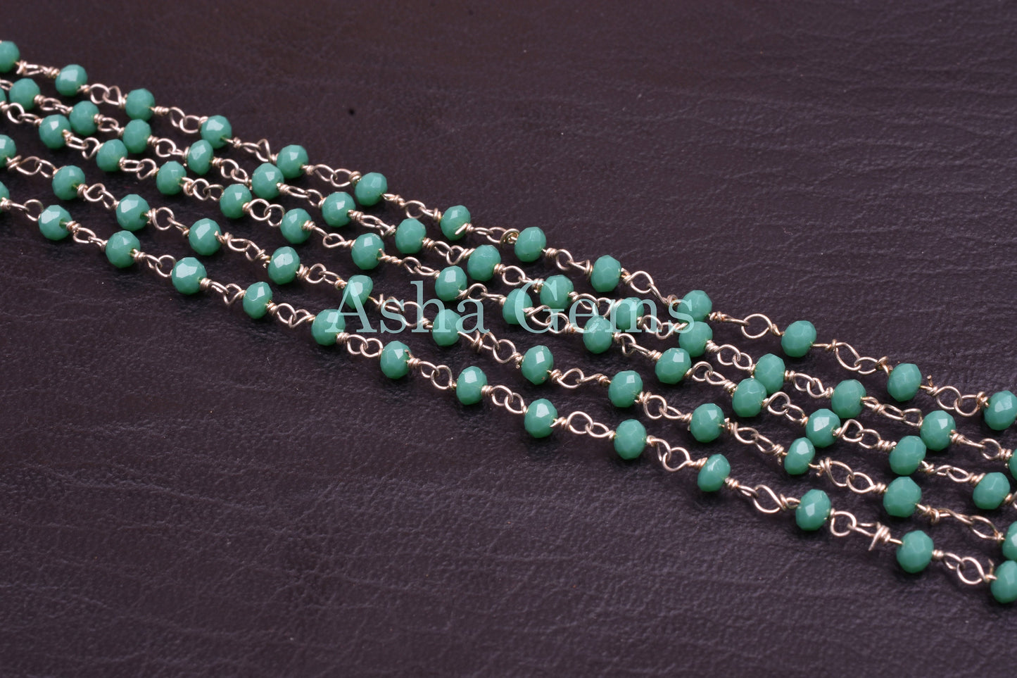 1,3,5,10,50 Feet Green Hydro Faceted Rondelle Beaded Rosary Chain, Silver Plated Wire,Jewelry Making Finding Beads Chain Wholesale 3-3.5mm