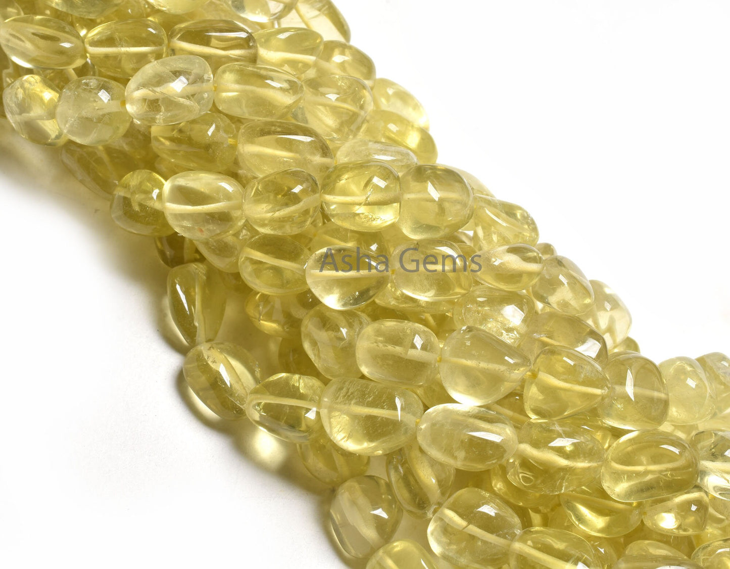 Natural Lemon Quartz smooth Nugget Gemstone Beads,16" Strand Fine Quality Lemon Plain Handmade Tumble Beads, Lemon Bead Jewelry Craft SALE