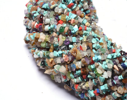 Natural Disco Uncut Chips Raw Gemstone Beads Semi Precious Mix Multi Color Gemstone Tiny Rough Smooth Raw Nugget Bead For Jewelry Craft SALE