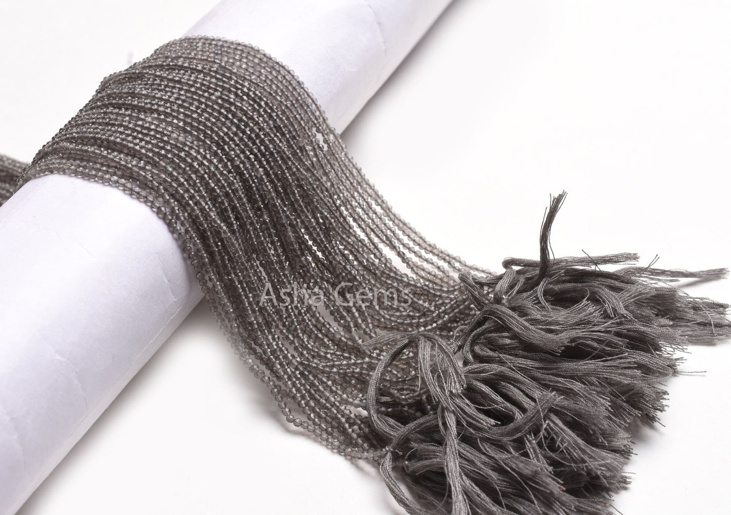 2.2 mm Smoky Quartz Micro Cut faceted Gemstone beads,13" Strand Light Grey Smoky Beads, AAA Smoky Machine Cut Rondelle Faceted Bead Jewelry
