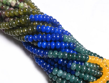 Beautiful Multi Color jade Quartz Smooth Rondelle Gemstone Loose Beads,8mm Rainbow Disco Color Quartz mix Shaded Colorful Beads Jewelry SALE (AG 12317)