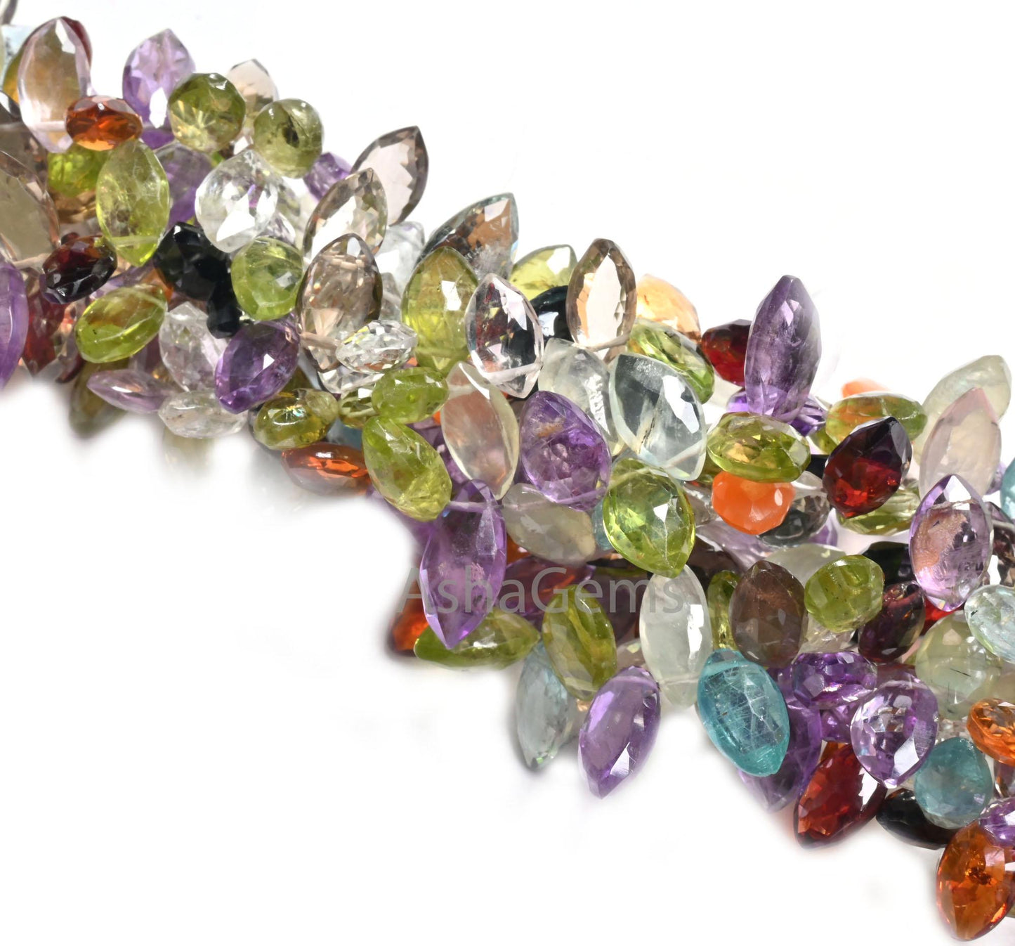 AAA Beautiful Mix Color Stone Fancy Marquise faceted Beads, Natural Multi Gemstone Disco Marquise Briolette Side Drill Bead for Jewelry SALE (AG 18645)