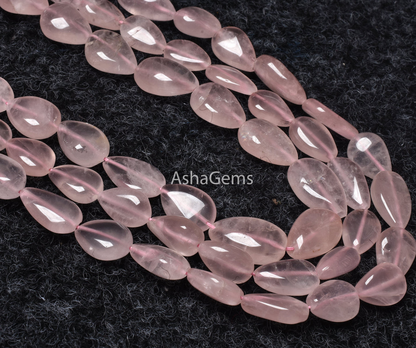 Beautiful Pink Rose Quartz Smooth Pears Shape Beads,13" Strand Rose Quartz Plain Handmade Beads, Quartz Pear Gemstone Beads Jewelry Crafts