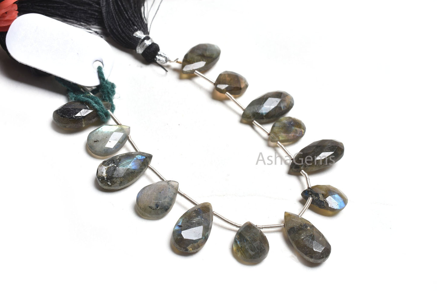 Multi Blue Fire Labradorite Fancy Long Pear Faceted beads,9-18 mm labradorite bead, Natural Flash Black rainbow Briolette Gemstone Bead SALE