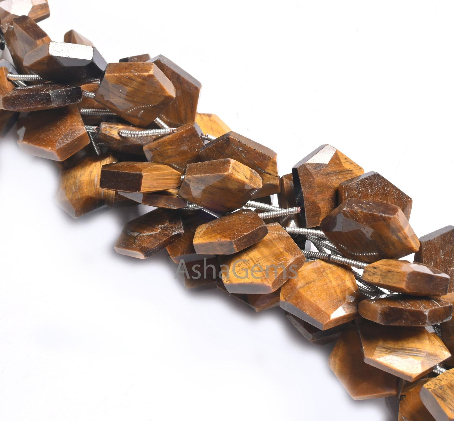 Beautiful Tiger Eye Fancy 5 Corner Heart Shape faceted Beads,8" Strand Tiger Eye fancy Briolette Side Drill Gemstone Bead Jewelry Craft SALE