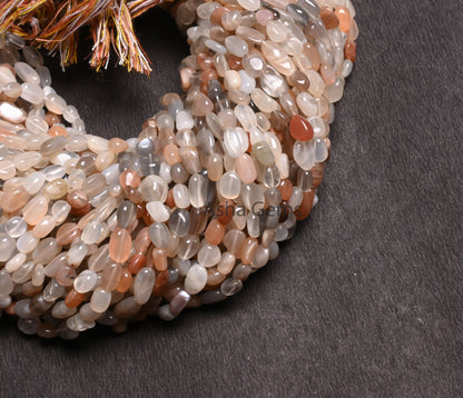 Natural Multi Moonstone Smooth Nugget Gemstone Beads, Multi Color disco Moonstone Tiny Nuggets, Moonstone Handmade Beads Jewelry Crafts SALE (AG 22283)