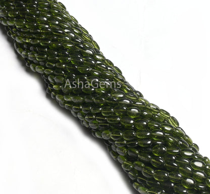 5.5-7.5 mm Beautiful Green Apatite Color Hydro Smooth Oval Shape Beads,13"Fine Heena Green Hydro Plain Oval Handmade Bead Jewelry Craft SALE