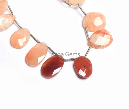Shaded Lepidocrocite Fancy Uneven Shape Gemstone Beads, Natural Lepidocrocite Flat Briolette Faceted Bead Jewelry Making Necklace Craft SALE (18539)