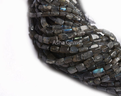 Natural Flash Labradorite Rectangle Shape Beads,13"Strand Black rainbow Fancy Straight Drill Bead Uneven Rectangle Gemstone Labradorite Bead