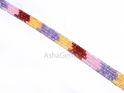 13" Strand Zircon Micro Faceted Beads Beautiful Multi Color Zircon Faceted Beads,3mm Cubic zirconia Rondelle Beads, For Jewelry Making Craft