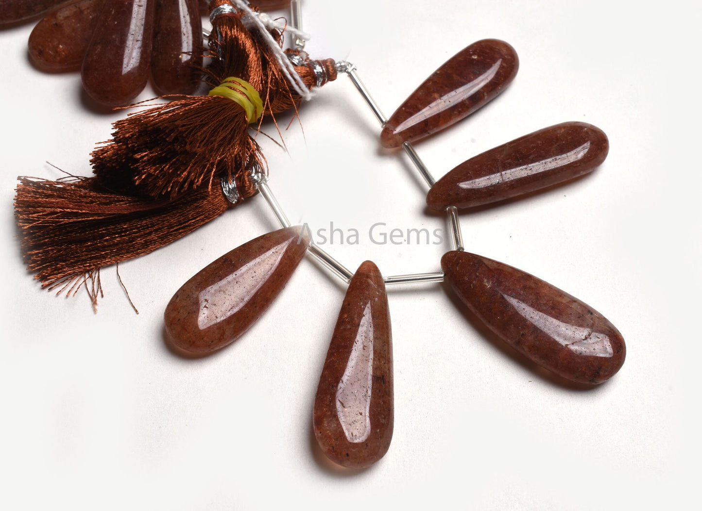 Natural Coffee Quartz Fancy Pears Beads, Red Coffee Quartz Plain Handmade Fancy Long Teardrop Gemstone Bead Quartz Beads Jewelry Making SALE