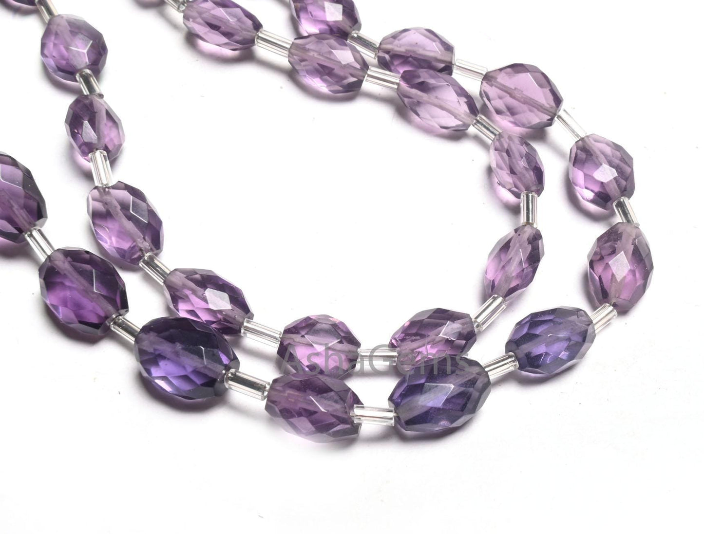 Beautiful Amethyst Color Hydro Faceted Oval Shape Beads,10" Purple Hydro Checker Cut Oval Briolette Straight Drill Beads Jewelry Crafts SALE