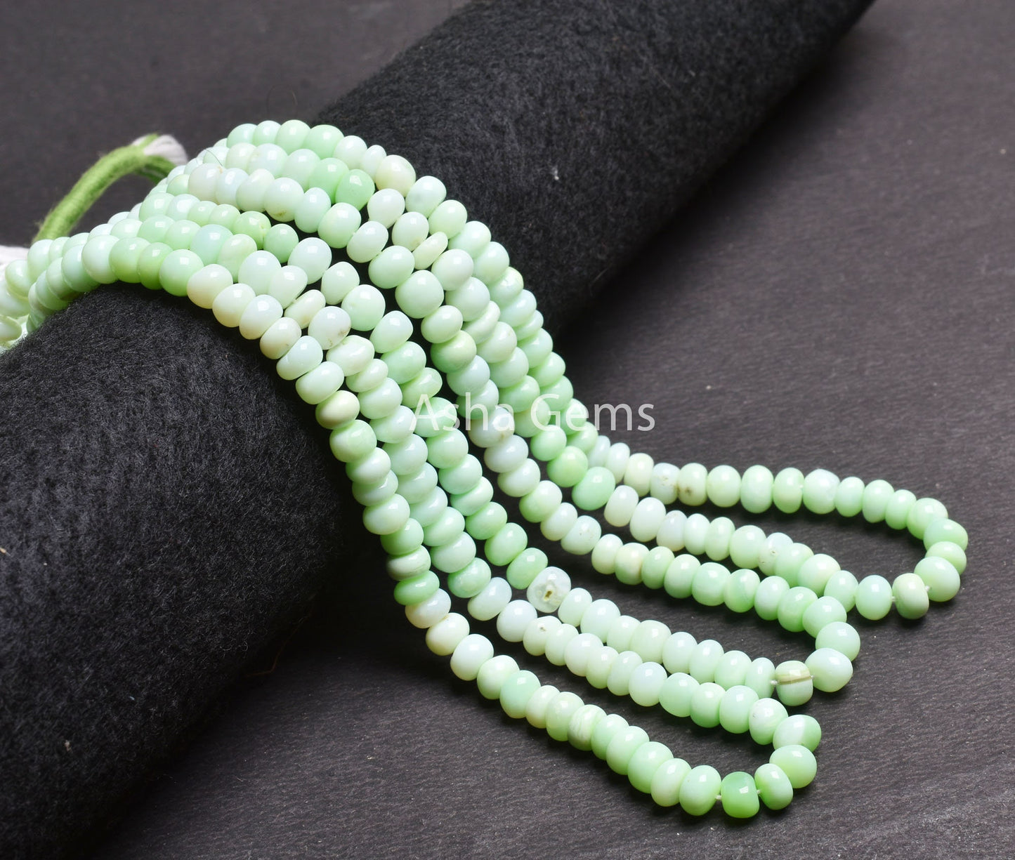 Amazing Parrot Green Opal Smooth Gemstone Beads, Pistachio Green Opal Plain Handmade Uneven Rondelle Bead Pastel Opal Beads For Jewelry SALE