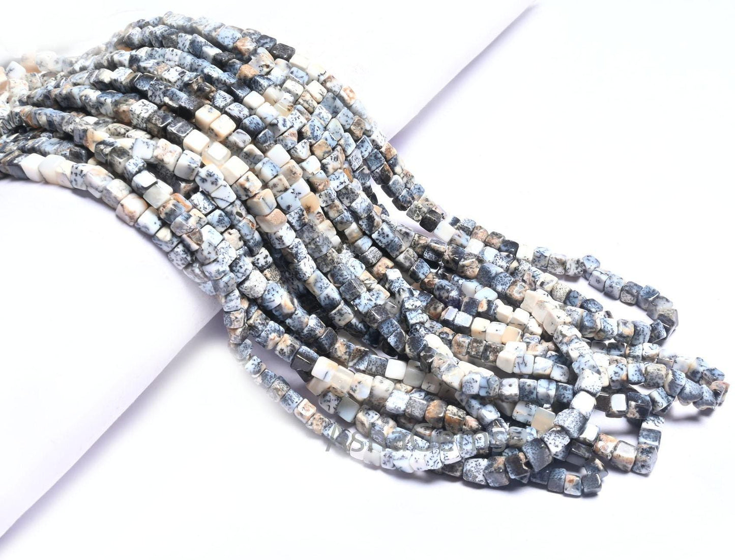 Fine Quality Dendrite Opal Smooth 3D Cube Box Shape Beads,8/16" Natural Dendritic opal Plain Handmade Cube Gemstone Beads Jewelry Craft Sale