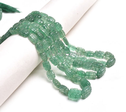 Beautiful Green Strawberry Handmade Carving Beads, Fine Strawberry Quartz Carved Uneven Oval Beads Gemstone Carve Fancy Bead Jewelry makings
