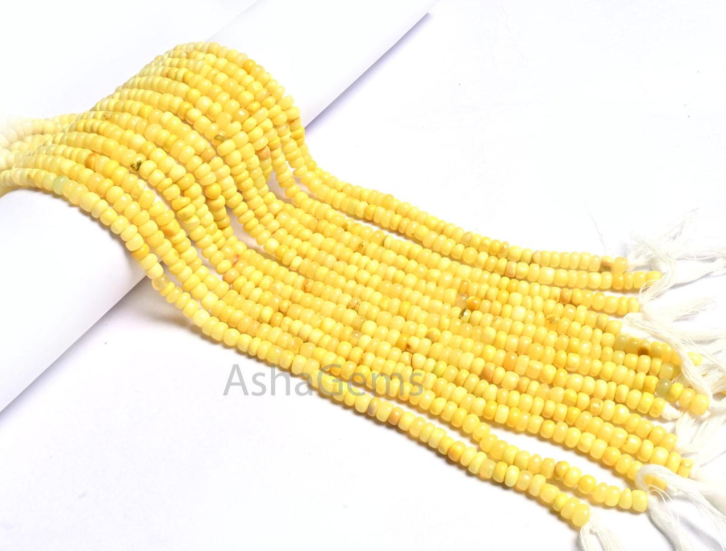 Beautiful Yellow Opal smooth Gemstone beads, Yellow opal Plain Handmade Uneven rondelle tiny Rondelle shape gemstone bead jewelry Craft SALE