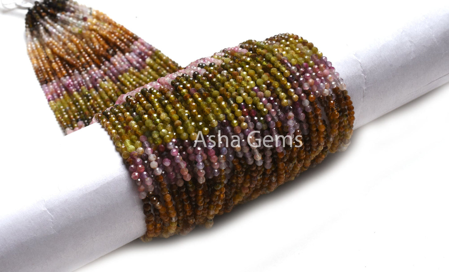 3 mm Multi Tourmaline Micro Faceted Round Shape Gemstone Beads, Natural Tourmaline Machine Cut Round Ball Beads,Fine Tourmaline Bead Jewelry