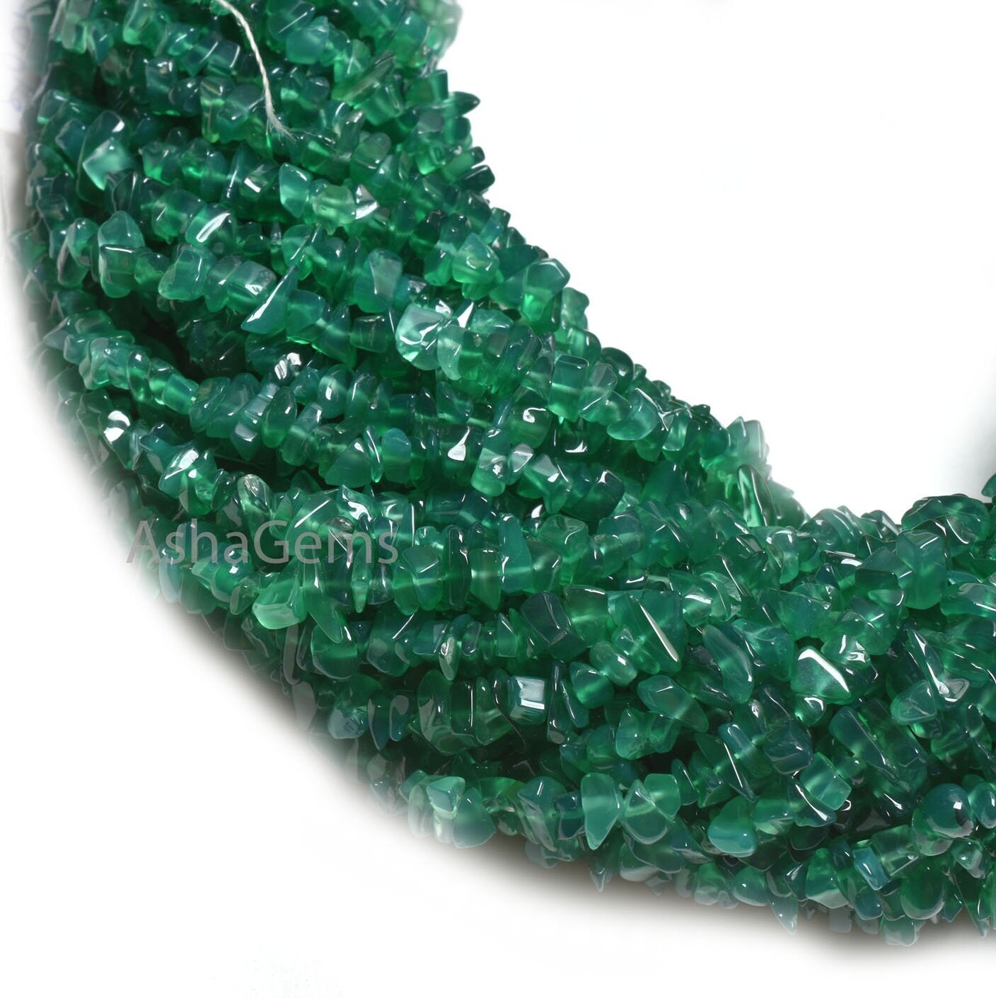 Fine Green Onyx Smooth Uncut Chips Beads,34" Strand Onyx raw Rough Polish Beads, Green Onyx uneven Nugget Tiny Gemstone Beads Jewelry Crafts
