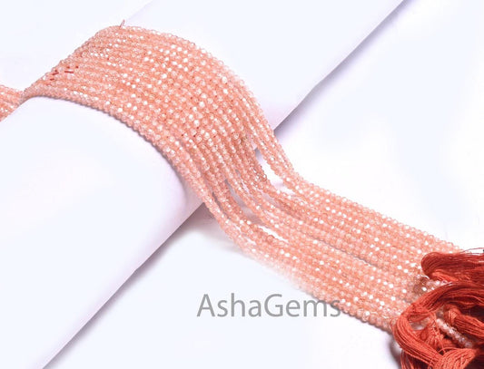 Beautiful Light Imperial Brown Zircon Micro Cut Rondelle Beads,13" AAA Quality Cubic Zircon Faceted Machine Cut Gemstone Beads Jewelry Craft