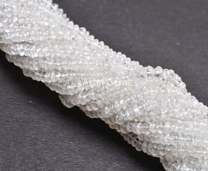 13"Strand Crystal Quartz Smooth Button Shape Beads, Natural White Crystal Plain Handmade Button Center Drill Gemstone Bead Crystal Bead SALE