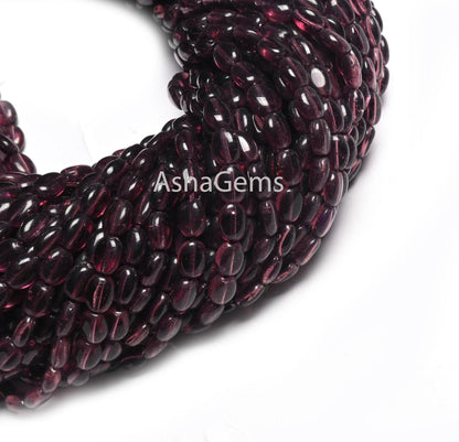 5.5-7mm Beautiful Purple Garnet Color Hydro Smooth Oval Shape Beads,13" Fine purple Hydro Plain Oval handmade Bead Jewelry making Craft SALE