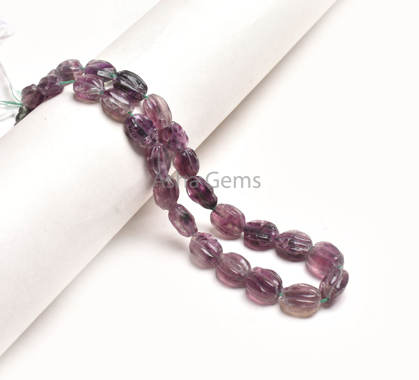Natural Purple Fluorite Carved Oval Shape Beads,18" Strand Fluorite Purple Carving Oval Beads, Fluorite Carve Beads Fancy Jewelry Craft SALE