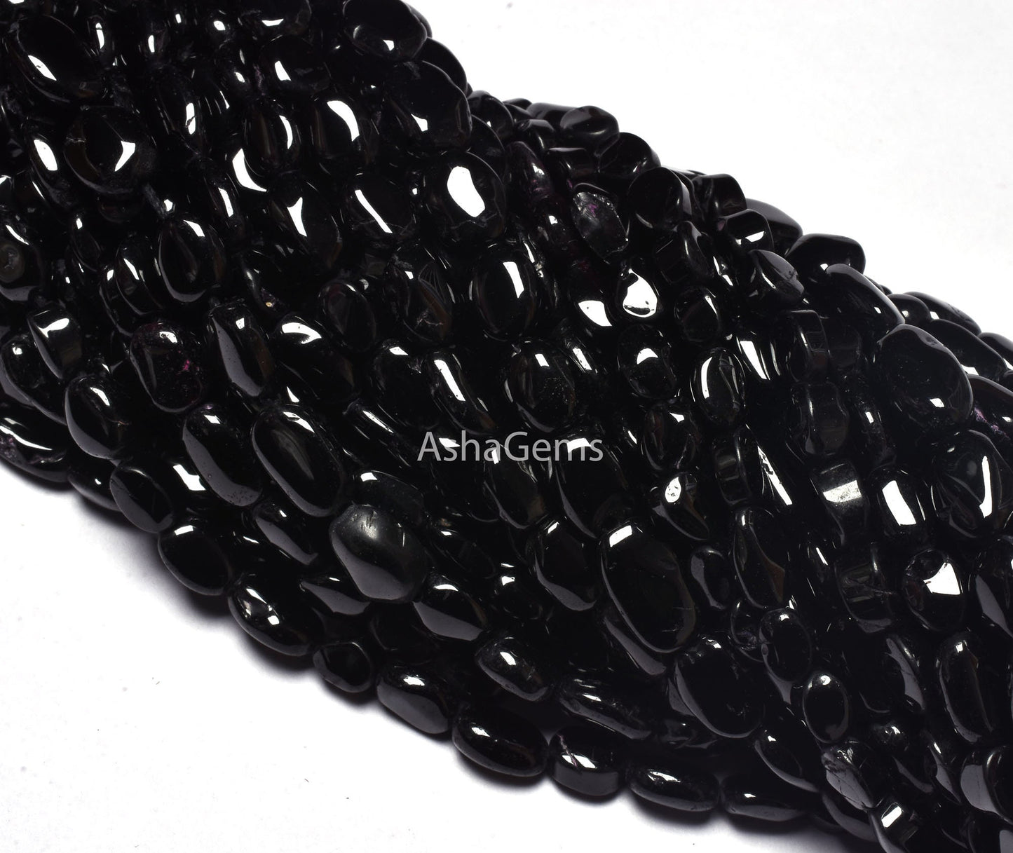 Natural Black Spinel Smooth Oval Shape Beads,13" Strand Spinel Handmade Uneven Oval Shape Beads, Black Spinel Beads For Jewelry Making Craft