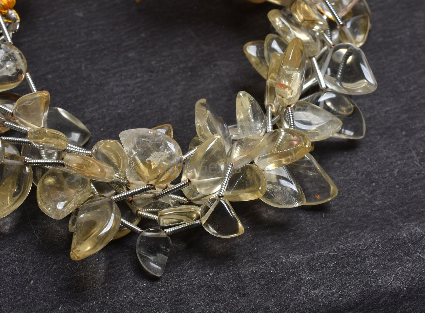 Citrine Quartz Smooth Fancy Shape Gemstone Beads,7" Strand Citrine Plain Mango Shape Beads, Citrine Loose Beads For Jewelry Handicraft SALE