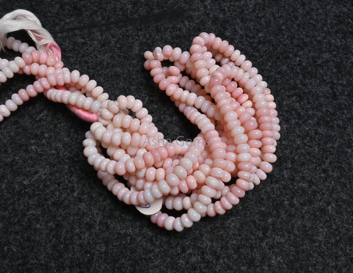 Beautiful Pink Opal Smooth Rondelle Gemstone Beads, Fine Quality Shaded Pink Opal Handmade Roundelle Beads, Opal Bead Jewelry Necklace Craft