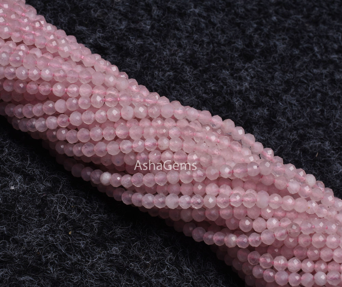 Beautiful Pink Rose Quartz Micro Cut Faceted Beads 3 mm Natural Rose Quartz Machine Cut Rondelle Bead Jewelry Making,Pink Gemstone Bead SALE